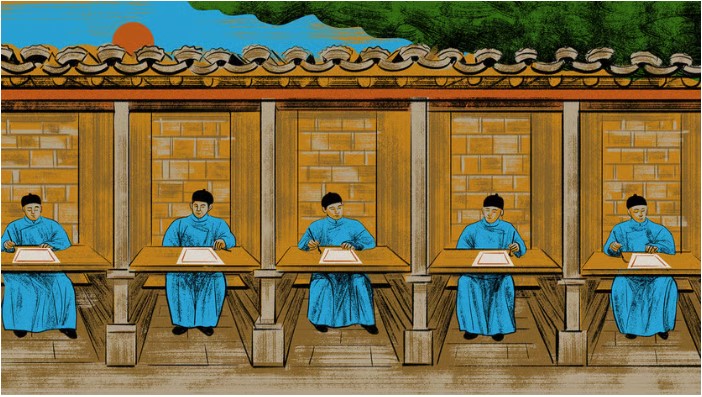 Ilustrasi ujian kekaisaran. Image: Chloe Cushman, The Economist